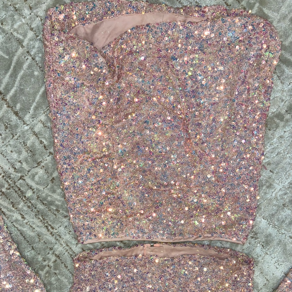 Pink Sequin Set ! Size small - Picture 4 of 7